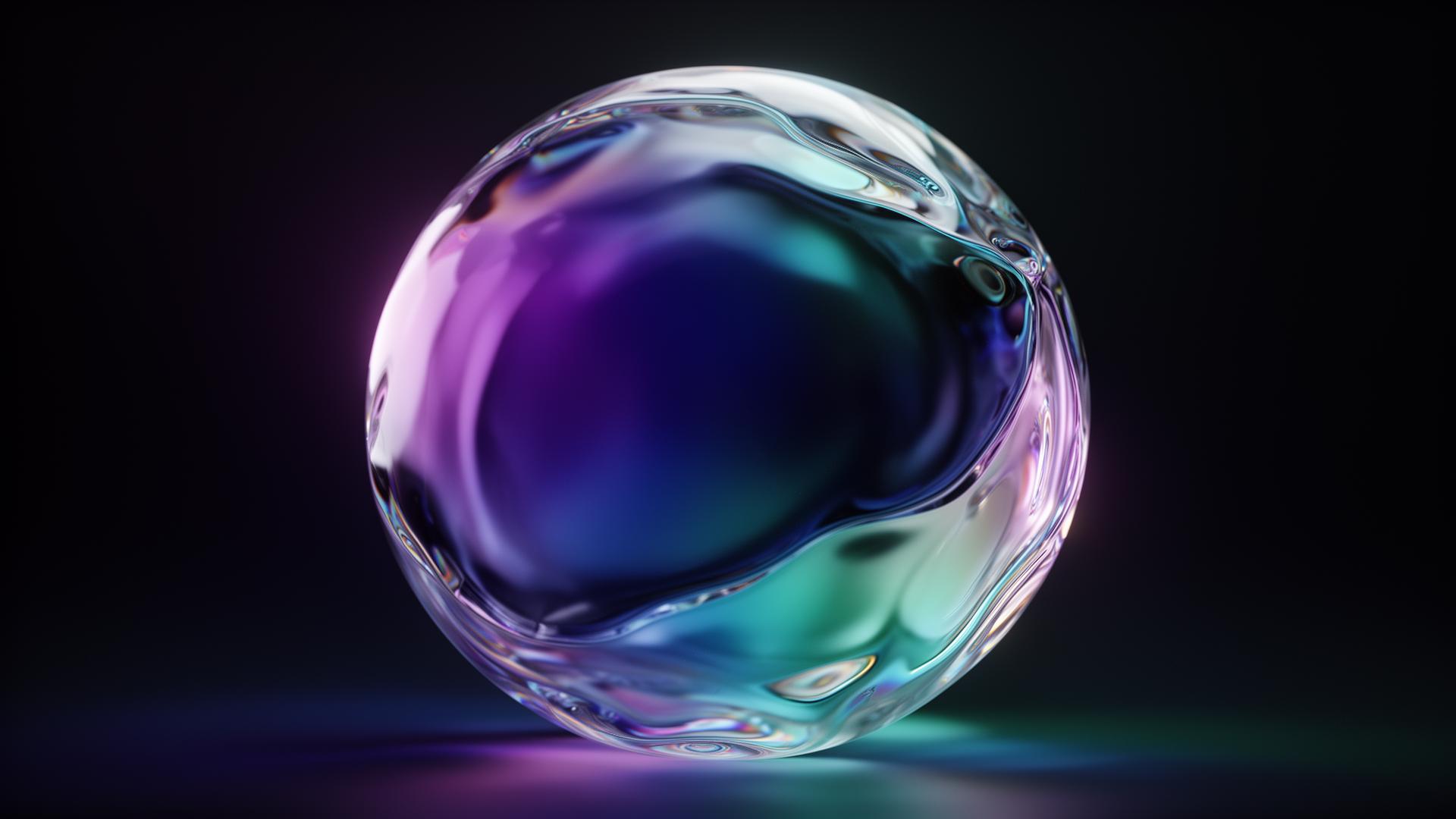 Liquid glass visualisation of the AIC Builder multi-agent engine